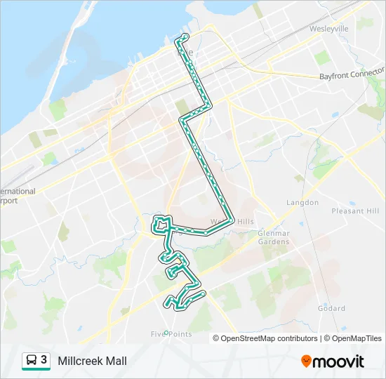 3 Bus Line Map