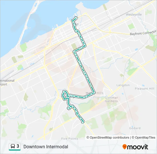 3 Bus Line Map