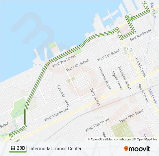 20B Bus Line Map