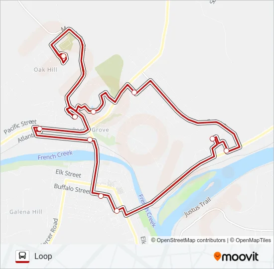NORTH FRANKLIN Bus Line Map