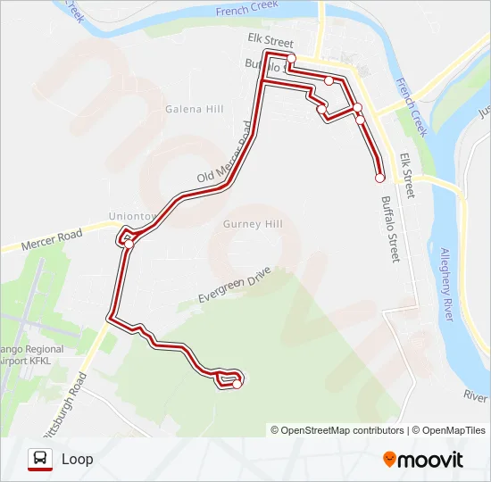 SOUTH FRANKLIN Bus Line Map