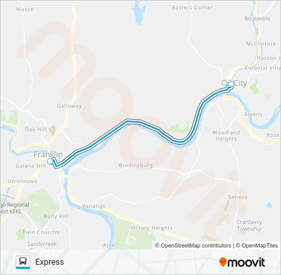 FRANKLIN EXPRESS TO FRANKLIN Bus Line Map