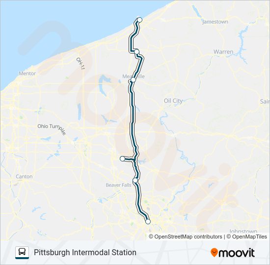 GREYHOUND US0440S Bus Line Map