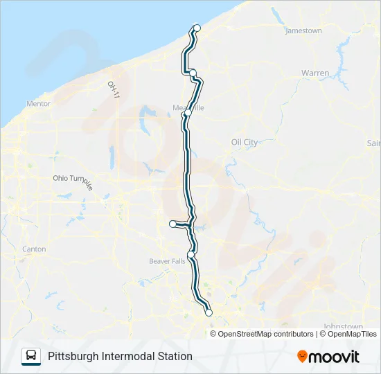 GREYHOUND US0440S Bus Line Map