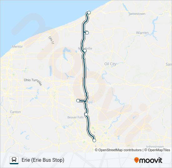 GREYHOUND US0440S Bus Line Map