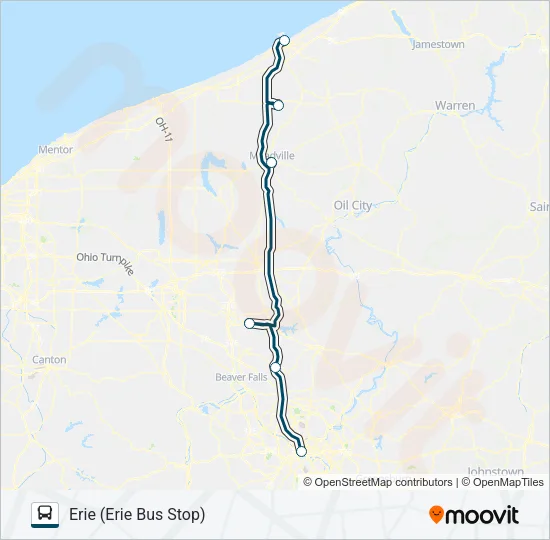 GREYHOUND US0440S Bus Line Map