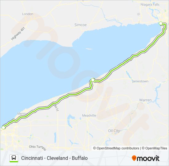 FLIXBUS 2522 Bus Line Map