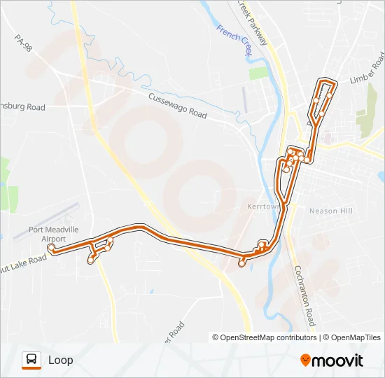 THE LOOP Bus Line Map