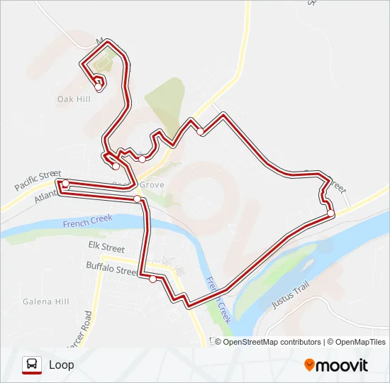 FRANKLIN - NORTH Bus Line Map