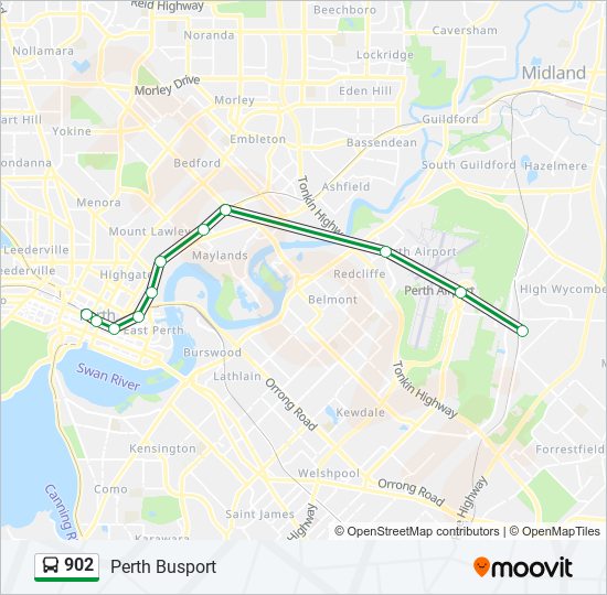 902 Route: Schedules, Stops & Maps - Perth Busport (Updated)