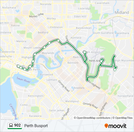 902 Route: Schedules, Stops & Maps - Perth Busport (Updated)