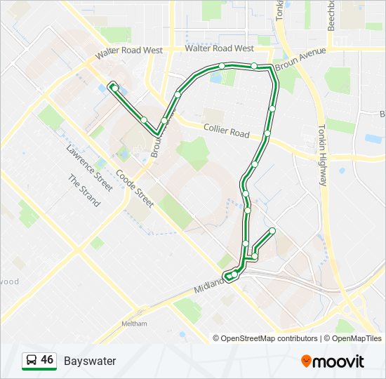 46 Route: Schedules, Stops & Maps - Bayswater (Updated)