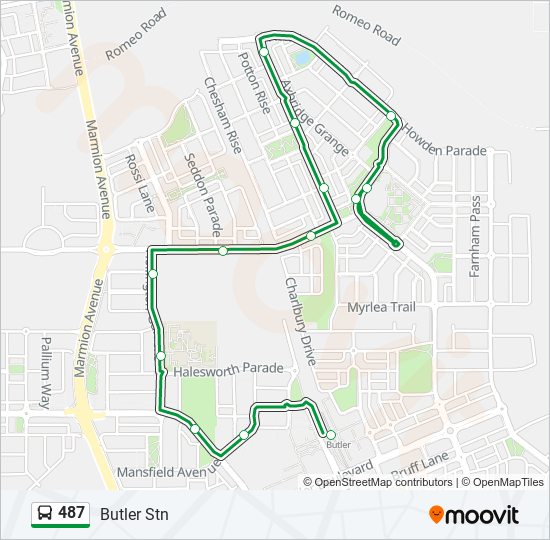 487 Route: Schedules, Stops & Maps - Butler Stn (Updated)