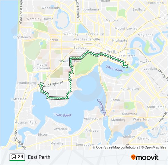 24 bus Line Map