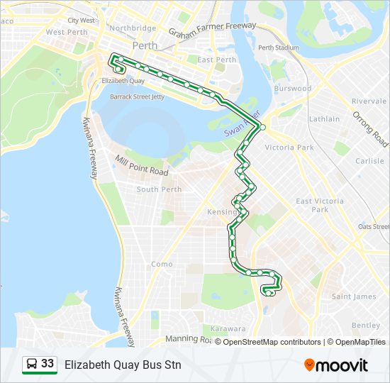 33 bus Line Map