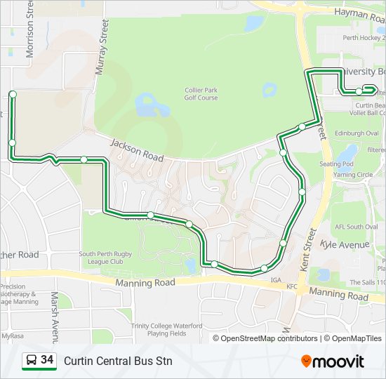 Mapa de 34 de autobús