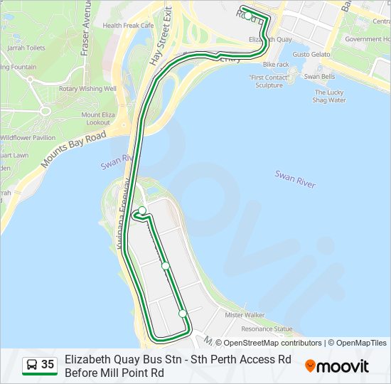 35 bus Line Map