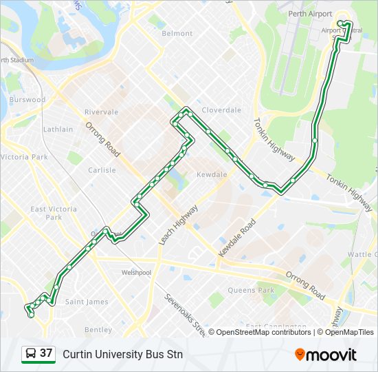 37 bus Line Map