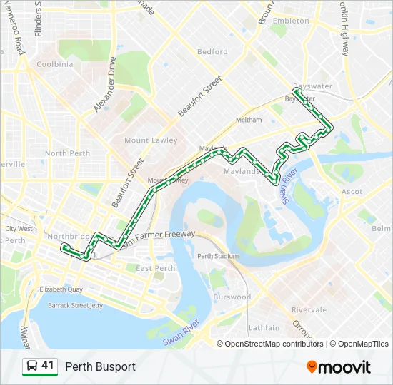 41 Bus Line Map
