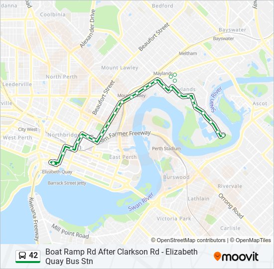 42 Route: Schedules, Stops & Maps - Elizabeth Quay Bus Stn (Updated)