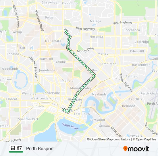 67 Route: Schedules, Stops & Maps - Perth Busport (Updated)