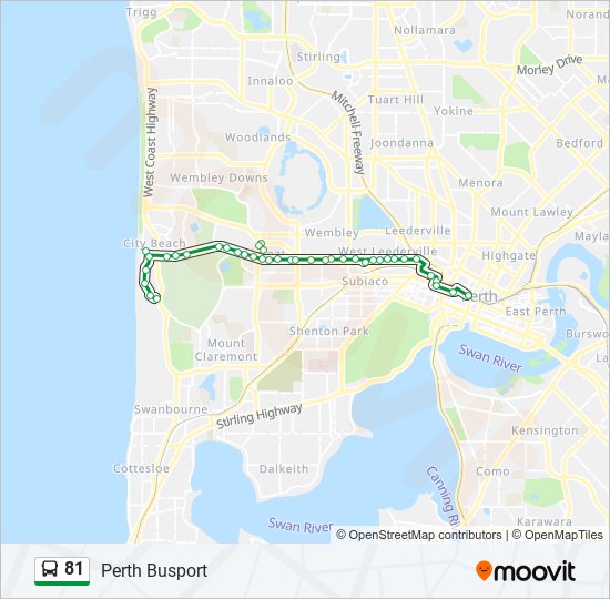 81 Route: Schedules, Stops & Maps - Perth Busport (Updated)