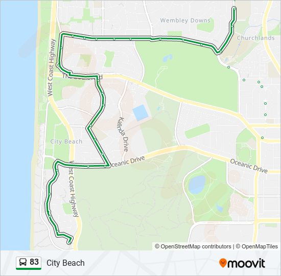 Mapa de 83 de autobús