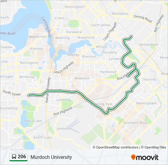 206 Route Schedules Stops And Maps Murdoch University Updated 