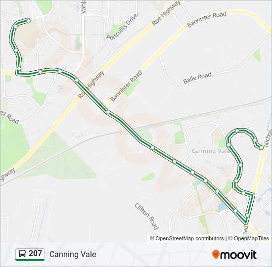 207 bus Line Map