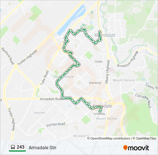 Mapa de 243 de autobús