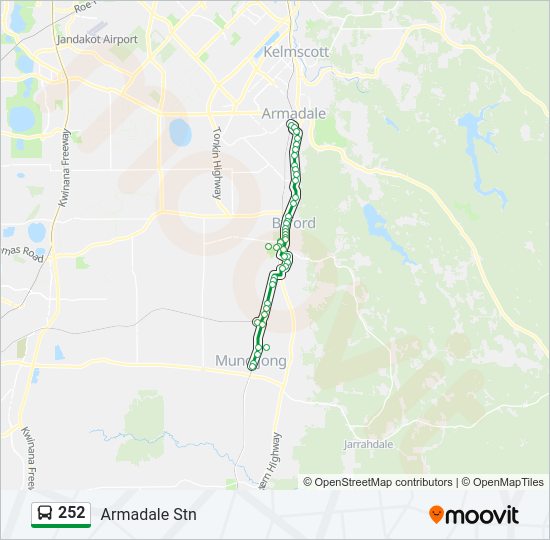 252 bus Line Map