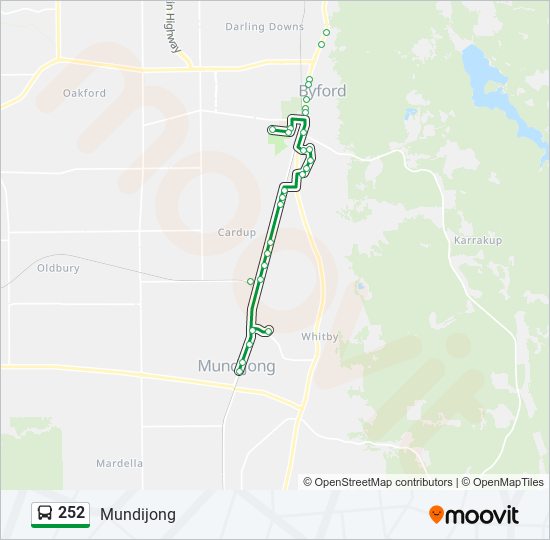 252 bus Line Map