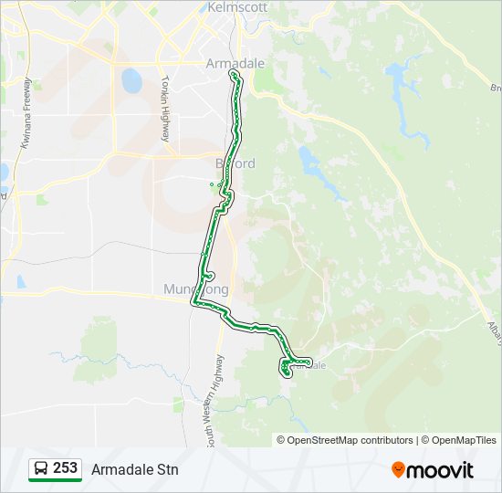 Mapa de 253 de autobús