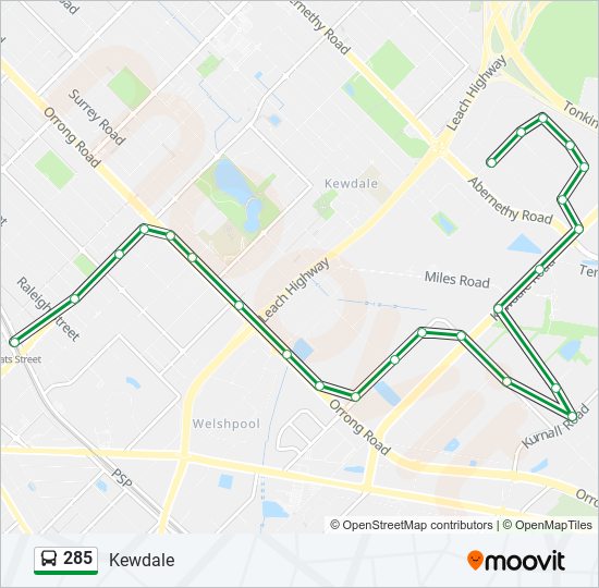 285 Route Schedules, Stops & Maps Kewdale (Updated)