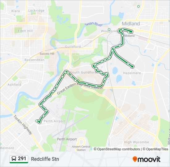 291 bus Line Map