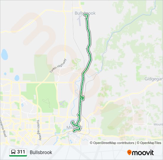 Mapa de 311 de autobús