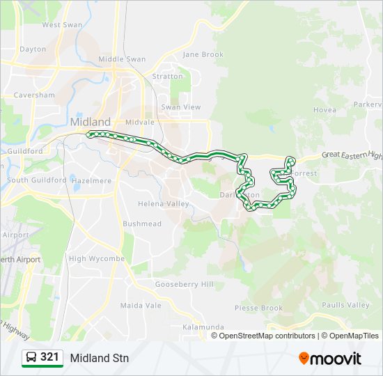 321 bus Line Map