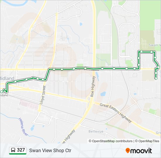 327 bus Line Map