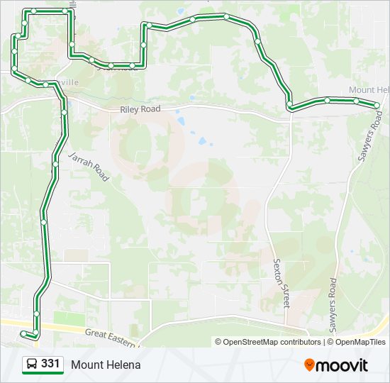 Mapa de 331 de autobús