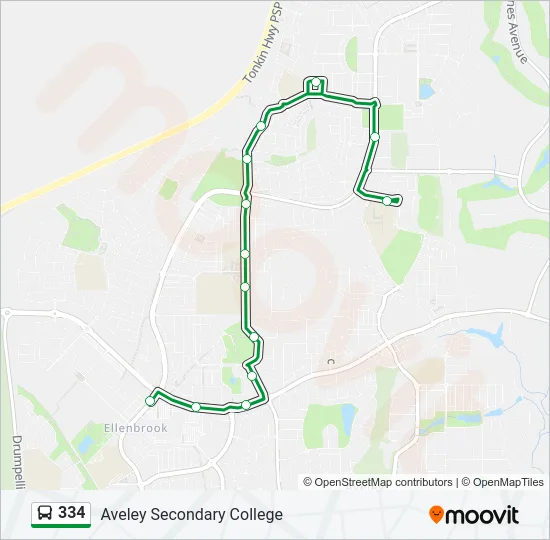 334 Bus Line Map