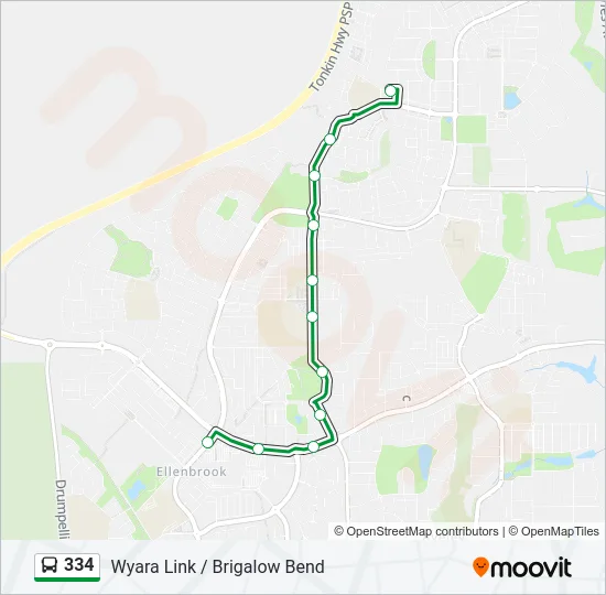 334 Bus Line Map
