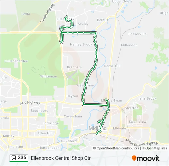 335 Bus Line Map