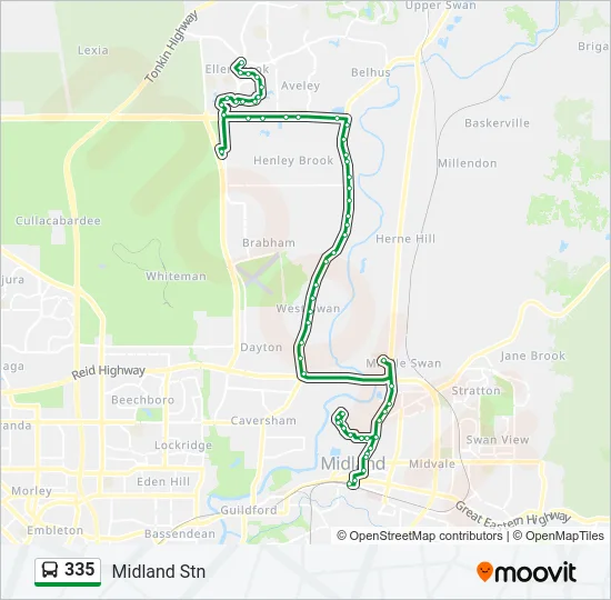 335 Bus Line Map