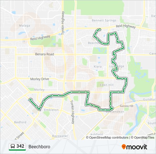 342 bus Line Map