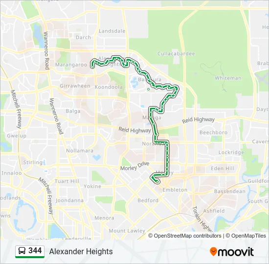 344 Bus Line Map