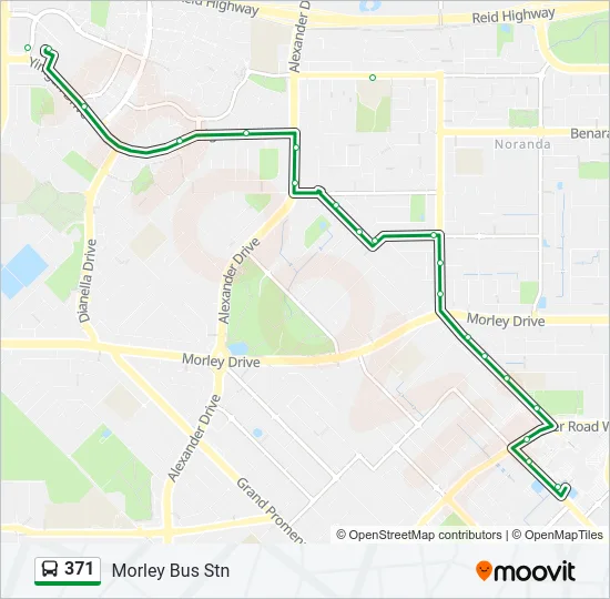 371 Bus Line Map