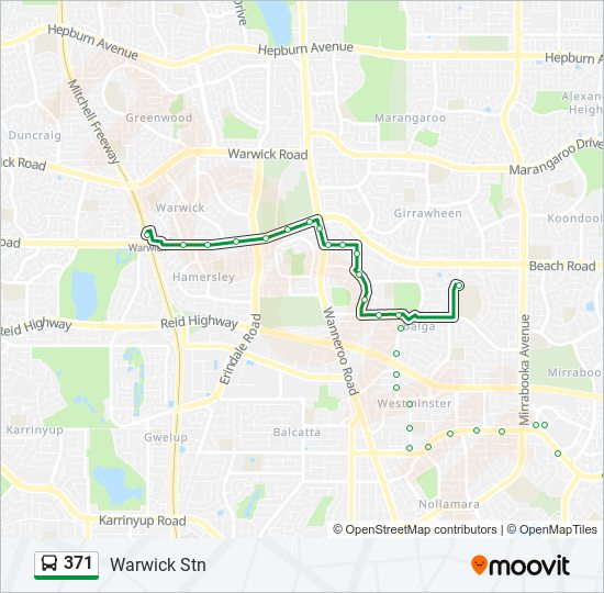 371 bus Line Map