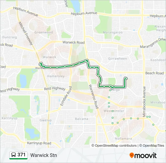 371 Bus Line Map
