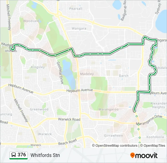 376 Bus Line Map