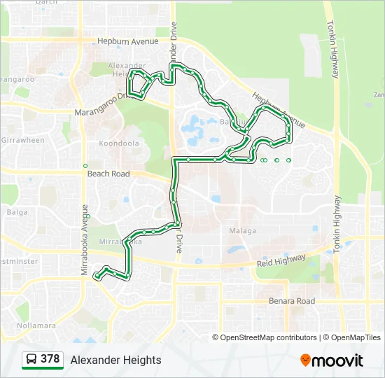 378 Bus Line Map